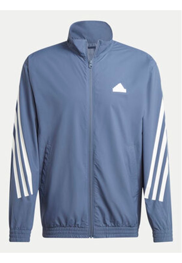 Adidas - adidas Bluza Future Icons 3-Stripes IR9237 Niebieski Loose Fit. Kolor: niebieski. Materiał: syntetyk