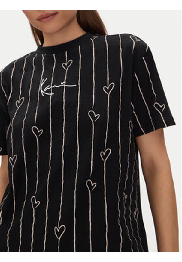 Karl Kani T-Shirt Signature Heart Pinstripe Os 61300126 Czarny Regular Fit. Kolor: czarny. Materiał: bawełna