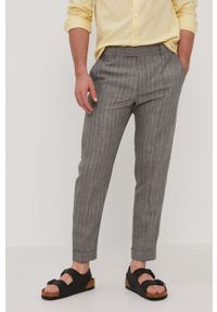 Strellson Spodnie męskie kolor szary w fasonie chinos. Okazja: na co dzień. Kolor: szary. Materiał: tkanina. Styl: casual #1
