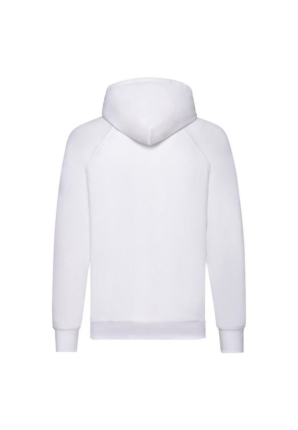 FRUIT OF THE LOOM - Lekka Męska Bluza Z Kapturem. Typ kołnierza: kaptur. Kolor: biały