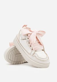 Born2be - Jasnobeżowe Sneakersy Śniegowce z Ocieplaną Wyściółką i Szerokimi Sznurówkami Naleia. Okazja: na uczelnię. Zapięcie: sznurówki. Kolor: beżowy. Materiał: jeans. Styl: sportowy, elegancki #3