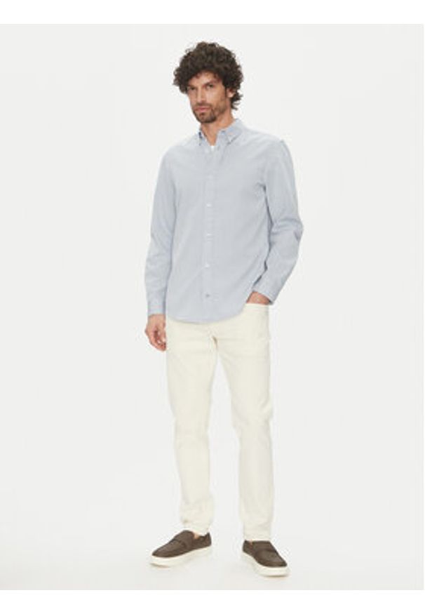 Calvin Klein Koszula K10K114200 Błękitny Comfort Fit. Kolor: niebieski. Materiał: bawełna