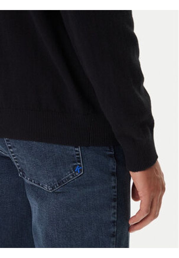 Karl Lagerfeld Jeans Kardigan A4M18031 Czarny Regular Fit. Kolor: czarny. Materiał: bawełna