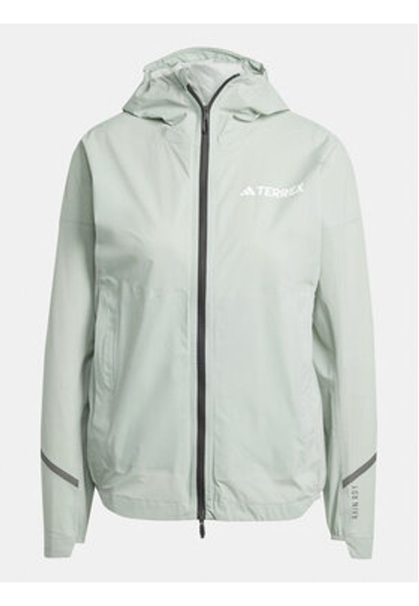 Adidas - adidas Kurtka przeciwdeszczowa Terrex Xperior IK7830 Zielony Slim Fit. Kolor: zielony. Materiał: syntetyk
