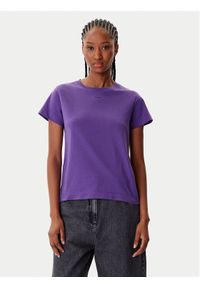 Pinko - PINKO T-Shirt Basico 100373 A2RE Fioletowy Regular Fit. Kolor: fioletowy. Materiał: bawełna #1
