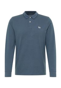 Lee - LEE PIQUE POLO MESKA KOSZULKA Z DŁUGIM RĘKAWEM LONGSLEEVE DEEP WATERS L61VRLA62. Typ kołnierza: polo. Długość rękawa: długi rękaw. Długość: długie