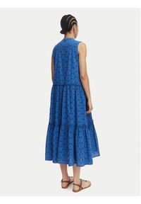 LOLA CASADEMUNT Sukienka letnia LS2616017 Niebieski Regular Fit. Kolor: niebieski. Materiał: bawełna. Sezon: lato #5