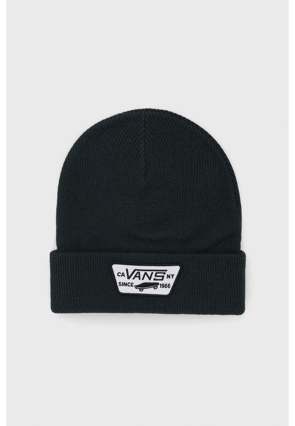 Vans Czapka kolor zielony. Kolor: zielony
