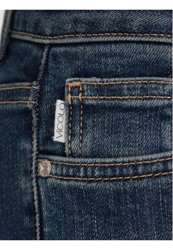 ViCOLO Jeansy DF5102 Niebieski Bootcut Fit. Kolor: niebieski