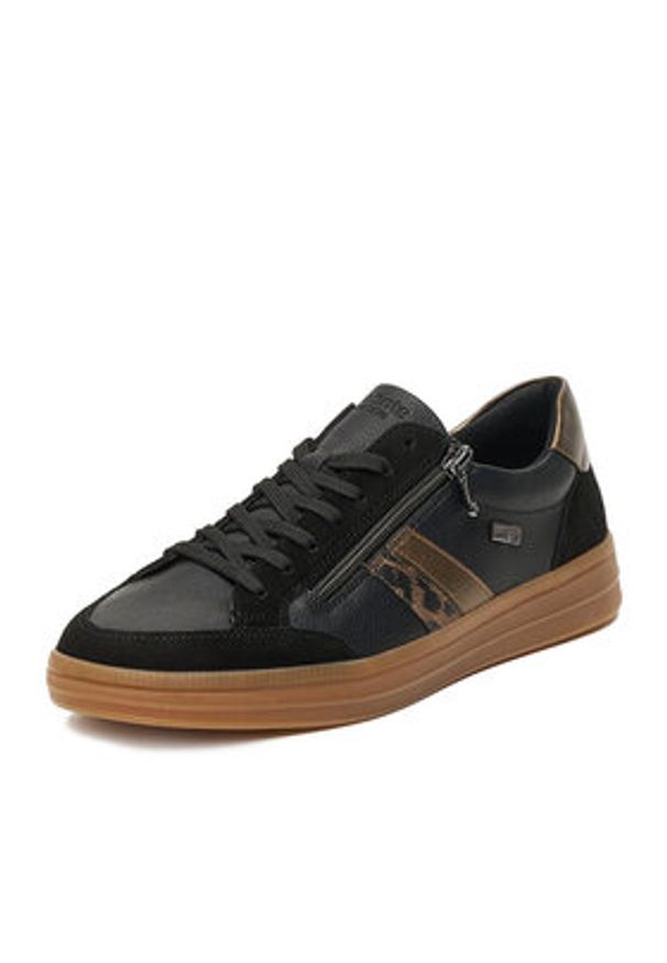 Remonte Sneakersy D2C04-03 Czarny. Kolor: czarny. Materiał: skóra