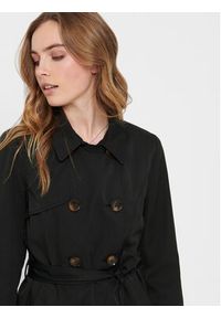 only - ONLY Trencz 15191821 Czarny Regular Fit. Kolor: czarny. Materiał: syntetyk #3