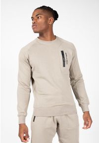 GORILLA WEAR - Newark Sweatshirt - Beżowy. Kolor: beżowy. Materiał: dresówka. Sport: fitness
