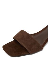 Gino Rossi - GINO ROSSI Klapki EO-V2229-111-5 Brązowy. Kolor: brązowy. Materiał: zamsz, skóra #7