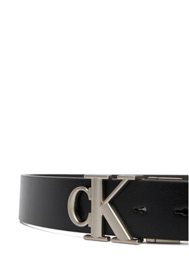 Calvin Klein Pasek Ck Buckle Tumbled 35Mm Adj/Rev LV04D7049G Czarny. Kolor: czarny. Materiał: skóra