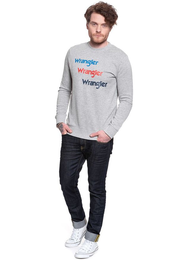 Wrangler - WRANGLER SEASONAL LOGO SWEAT MID GREY MEL W6A5HAX37 112130662