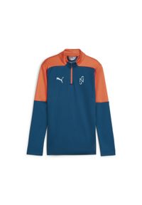 Puma - Młodzieżowa bluza piłkarska PUMA x NEYMAR JR Creativity z zamkiem błyskawicznym. Kolor: pomarańczowy, wielokolorowy, niebieski, żółty. Sport: piłka nożna