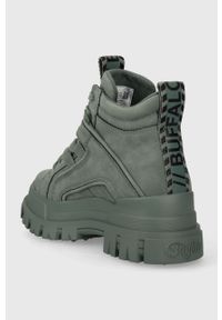 Buffalo sneakersy Aspha Nc Mid kolor zielony 1622288. Kolor: zielony. Materiał: guma. Szerokość cholewki: normalna. Obcas: na platformie #3