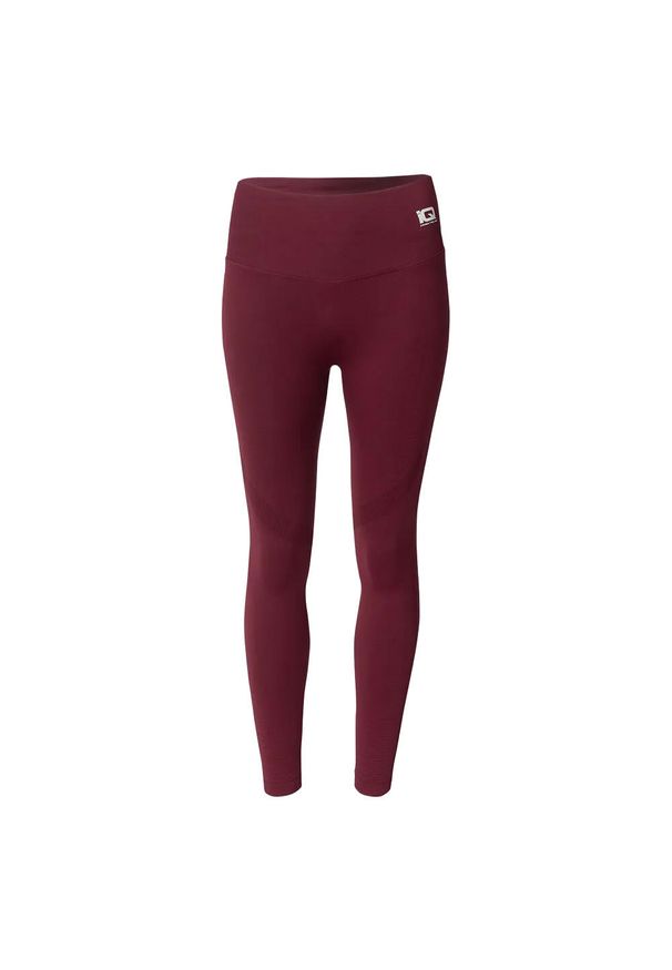 IQ - Damskie Legginsy Ilean. Kolor: czerwony, wielokolorowy, brązowy. Sport: turystyka piesza