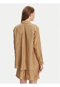 Marella Koszula Alec 2513111015 Beżowy Regular Fit. Kolor: beżowy. Materiał: jedwab