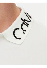 Calvin Klein Polo K10K114474 Biały Regular Fit. Typ kołnierza: polo. Kolor: biały. Materiał: bawełna #5