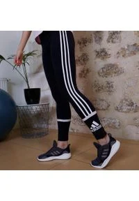 Adidas - Legginsy fitness Fitness colorblock. Materiał: elastan, bawełna. Sport: fitness #1