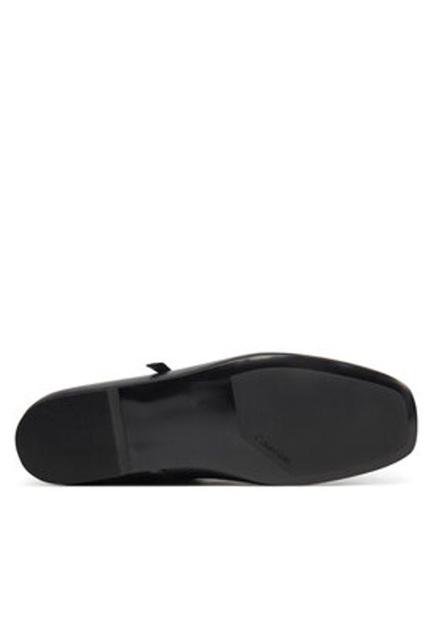 Calvin Klein Baleriny Ballerina New Buckle - Lth HW0HW02483 Czarny. Kolor: czarny. Materiał: skóra