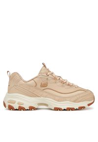 skechers - Skechers Sneakersy D'Lites-Good Neutral 149807/NAT Beżowy. Kolor: beżowy. Materiał: skóra