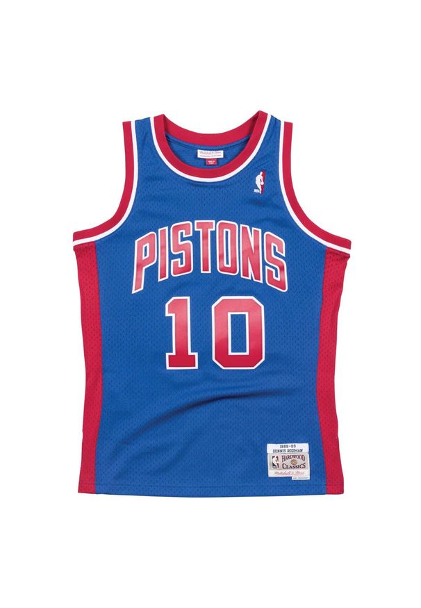 Mitchell & Ness - Jersey Detroit Pistons nba. Okazja: na co dzień. Kolor: czerwony, niebieski, wielokolorowy. Materiał: jersey. Styl: casual