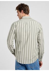 Lee - MESKA KOSZULA LEE BUTTON DOWN OLIVE STONE STRIPE 112370546. Typ kołnierza: button down #4