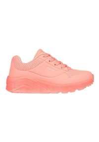 skechers - Buty do chodzenia dla dzieci Skechers Uno Ice. Zapięcie: sznurówki. Kolor: różowy. Materiał: materiał, syntetyk. Szerokość cholewki: normalna. Model: Skechers Sport. Sport: turystyka piesza