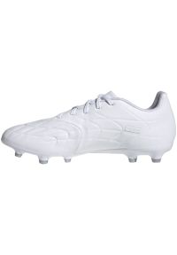 Adidas - Buty piłkarskie adidas Copa Pure.3 Fg HQ8943 białe. Kolor: biały. Materiał: skóra. Szerokość cholewki: normalna. Sport: piłka nożna