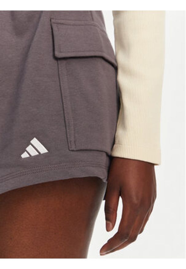 Adidas - adidas Kolarki Essentials 3-Stripes JD0915 Szary Slim Fit. Kolor: szary. Materiał: bawełna