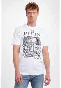 Philipp Plein - T-shirt męski PHILIPP PLEIN. Materiał: prążkowany. Długość rękawa: krótki rękaw. Długość: krótkie. Wzór: nadruk, aplikacja #4