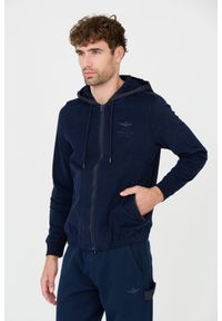 Aeronautica Militare - AERONAUTICA MILITARE Granatowa męska bluza z kapturem, Rozmiar XXL. Typ kołnierza: kaptur. Kolor: niebieski