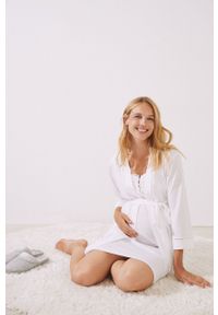 Women Secret - women'secret szlafrok Maternity kolor biały. Kolor: biały #5