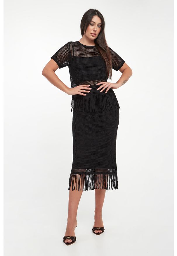 Joseph Ribkoff - Spódnica midi z frędzlami JOSEPH RIBKOFF