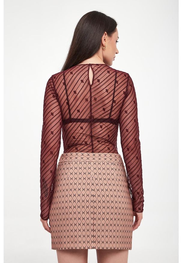 Elisabetta Franchi - Body tiulowe ELISABETTA FRANCHI. Materiał: tiul