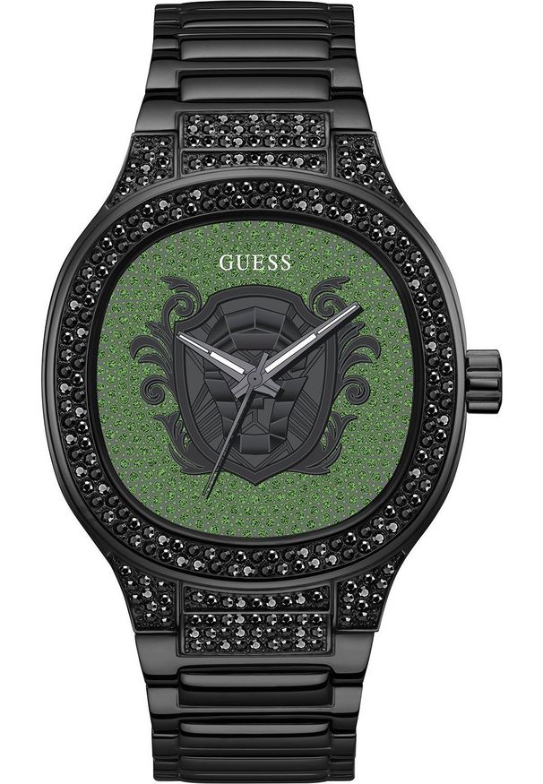 Zegarek Guess Zegarek męski Guess GW0565G2 CYRKONIE czarny. Kolor: czarny