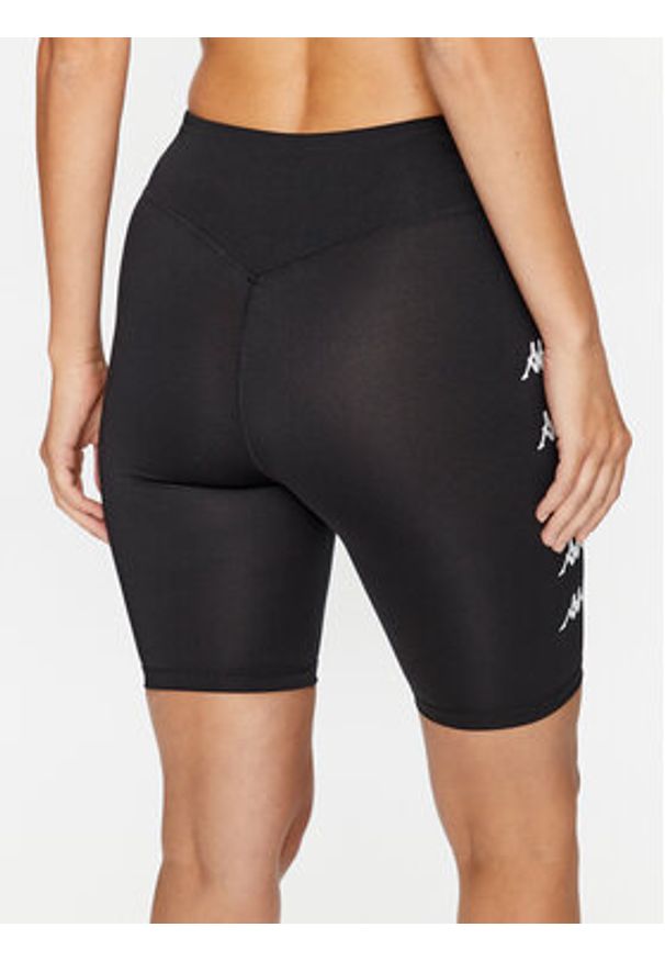 Kappa Szorty sportowe 312084 Czarny Skinny Fit. Kolor: czarny. Materiał: syntetyk
