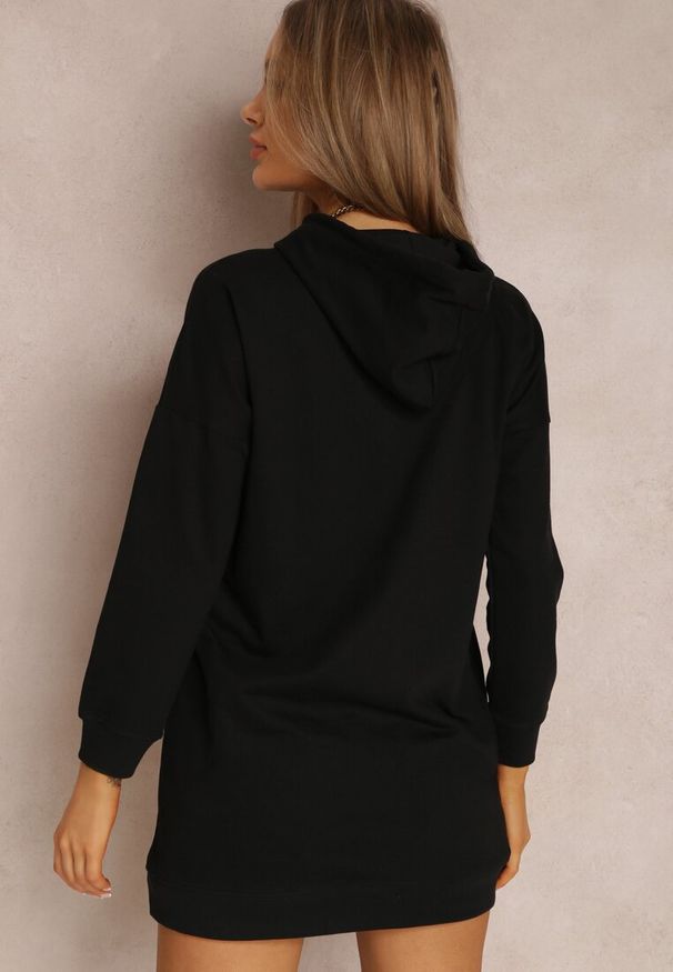 Renee - Czarna Bluza Alcousa. Kolor: czarny. Materiał: dzianina. Wzór: gładki. Styl: sportowy