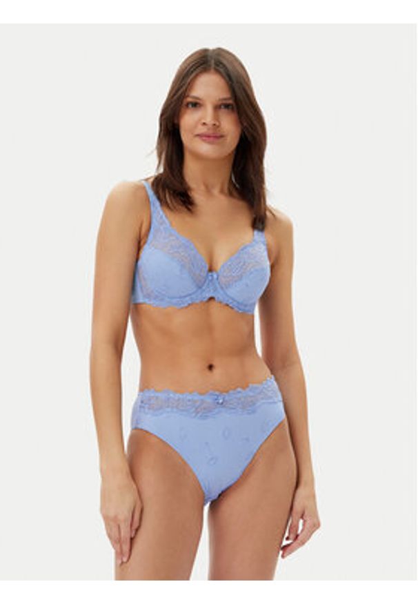 Hunkemöller Figi klasyczne z wysokim stanem Diva 301190 Błękitny. Stan: podwyższony. Kolor: niebieski. Materiał: syntetyk