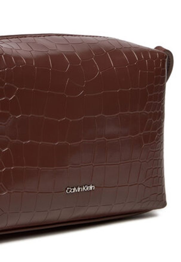 Calvin Klein Torebka K60K612452 Brązowy. Kolor: brązowy. Materiał: skórzane