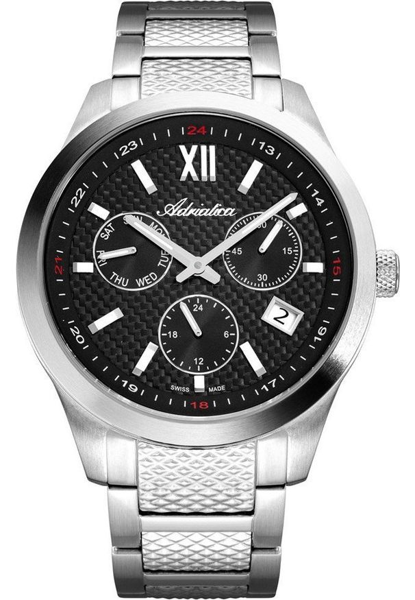 Zegarek Adriatica Zegarek męski Adriatica A8324.5164QF srebrny. Kolor: srebrny