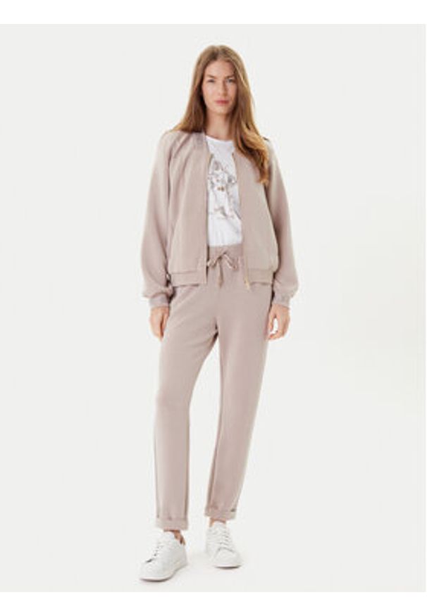 Liu Jo Bluza TF5090 J4616 Beżowy Regular Fit. Kolor: beżowy. Materiał: syntetyk