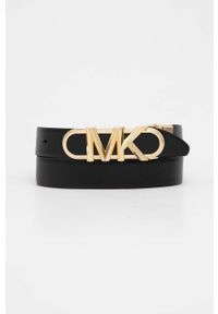 MICHAEL Michael Kors pasek dwustronny damski kolor czarny. Kolor: czarny #1