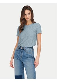 JDY T-Shirt 15158450 Błękitny Regular Fit. Kolor: niebieski. Materiał: syntetyk