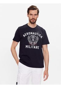 Aeronautica Militare T-Shirt 231TS2095J597 Granatowy Regular Fit. Kolor: niebieski. Materiał: bawełna