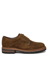 Clarks Półbuty Clarkridge Lo 26179727 Brązowy. Kolor: brązowy. Materiał: skóra, zamsz