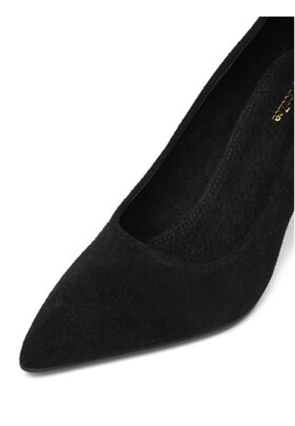 DeeZee Szpilki KX2306213 Czarny. Kolor: czarny. Materiał: skóra, zamsz. Obcas: na szpilce