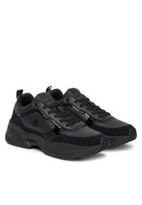 TOMMY HILFIGER - Tommy Hilfiger Sneakersy Chunky Runner Patent FW0FW08840 Czarny. Kolor: czarny. Materiał: skóra #6